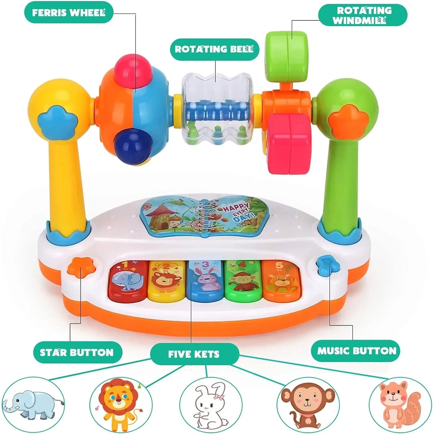 OlbaCollections Colour Memory Chess Playful Piano